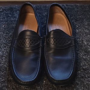 Gucci Diamante Accent Loafers, Navy